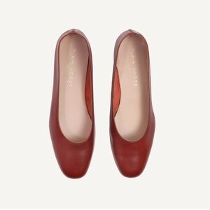 Women's Red Leather Flats